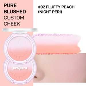 Má Hồng 2 màu Peripera Pure Blushed Custom Cheek 4.2g 1 Ô, tạo hiệu ứng màu loang ấn tượng