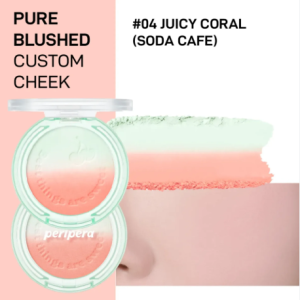 Má Hồng 2 màu Peripera Pure Blushed Custom Cheek 4.2g 1 Ô, tạo hiệu ứng màu loang ấn tượng