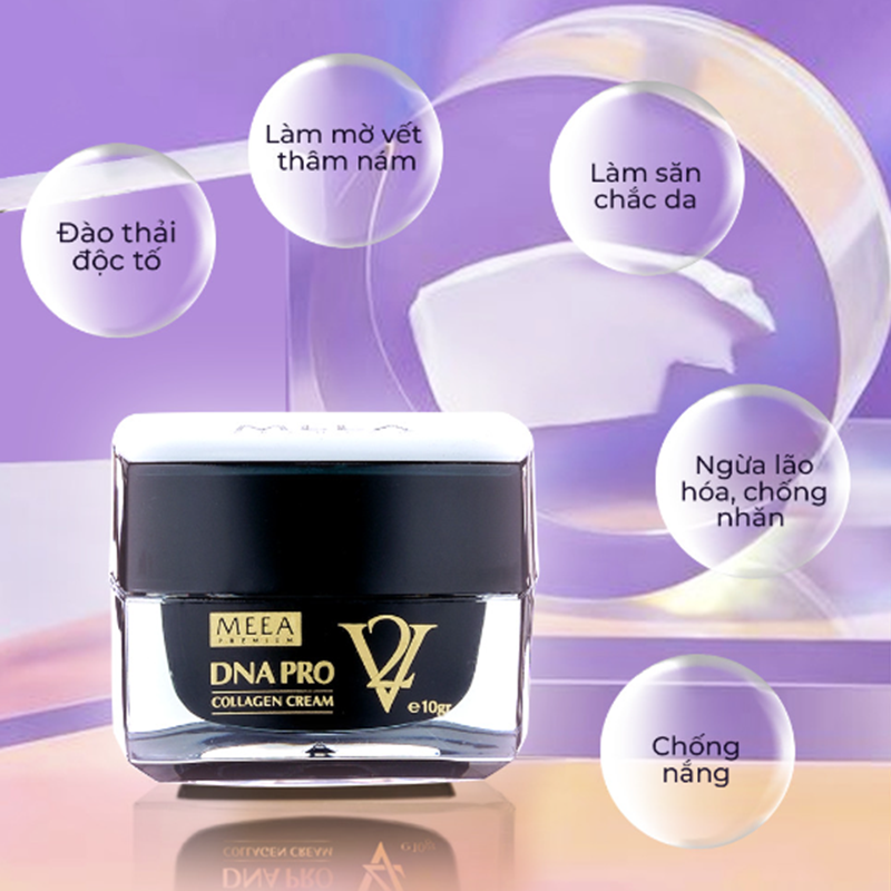 Kem Face Meea Dna Pro V2 10g Giúp Mềm mịn và căng bóng, tái tạo collagen trong da, làm mờ các vết nám
