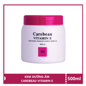 Kem Dưỡng Thể Body Carebeau Vitamin E 500ml, cung cấp đủ độ ẩm cho da