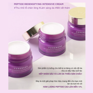 Kem Dưỡng Đêm Forencos  Peptide Redensifying Intensive Cream 50ml, tăng cường sự đàn hồi cho da, thu nhỏ lỗ chân lông