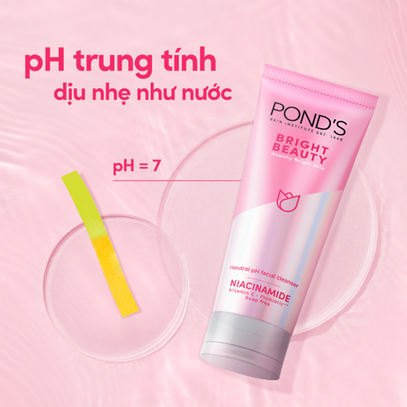 Sữa Rửa Mặt Pond's 100g Niacnamide Sáng Mịn Rạng Rỡ
