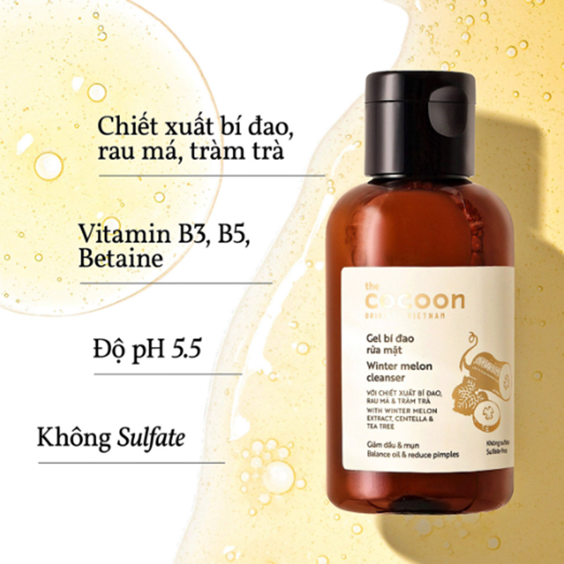 Gel Rửa Mặt Cocoon 140ml Bí Đao