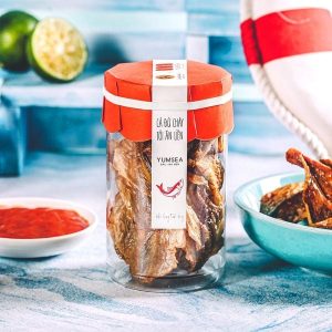 Cá Đù Cháy Tỏi Ăn Liền, 75g, Hũ, Mẫu Tobita, Yumsea