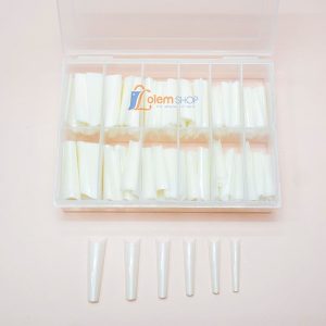 Hộp Móng Típ Nhiều Form Thang, Ống Tre Dài, Màu trong và Tự nhiên