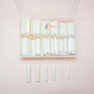 Hộp Móng Típ Nhiều Form Thang, Ống Tre Dài, Màu trong và Tự nhiên