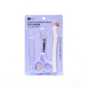Bộ Nhíp + Dao + Kéo Tỉa Mày Keli No.kl743, Tiện dụng gúp bạn tạo chân mày hoàn hảo