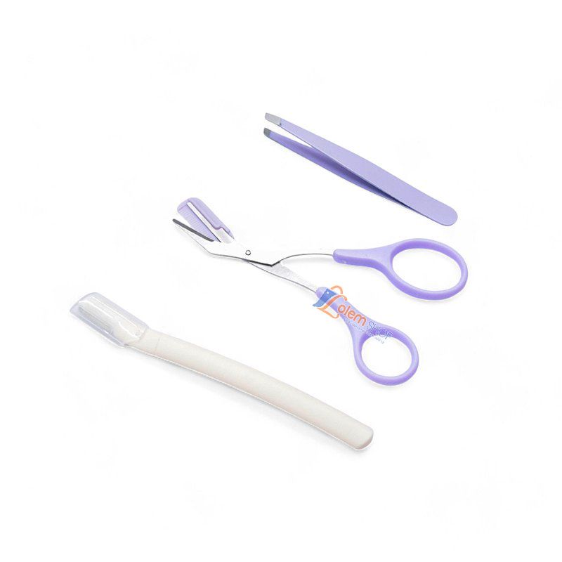 Bộ Nhíp + Dao + Kéo Tỉa Mày Keli No.kl743, Tiện dụng gúp bạn tạo chân mày hoàn hảo