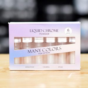 Bộ Tráng Gương Liquid Chrome Powder 6 Chai, trang trí móng