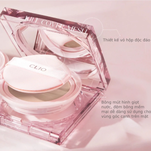 Phấn nước  Clio Kill Cover Mesh Glow SPF 50+, cấp ẩm cho da, lâu trôi đến 8h