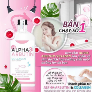 Sữa Tắm Alpha Arbutin 3+ Plus Collagen Bath Cream 350ml Thái