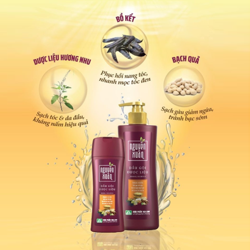 Dầu Gội Nguyên Xuân 450ml, 600ml, Cho tóc sạch gàu, bồng bềnh