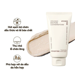 Sữa Rữa Mặt Innisfree 150ml Volcanic Bha Pore Cleansing Foam Mẫu Mới