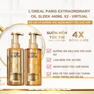 Cặp Gội Xả L'oreal Paris Elseve 440ml Dưỡng Tóc Suôn Mượt