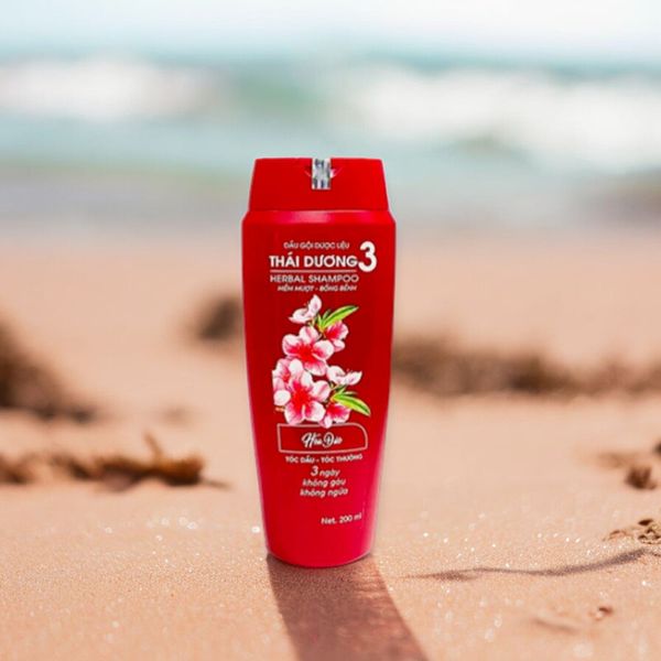 Dầu Gội Thái Dương 3 200ml Đỏ Hoa Đào