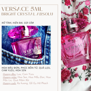 Nước Hoa Nữ Versace Bright Crystal Absolu Edp 5ml,30ml