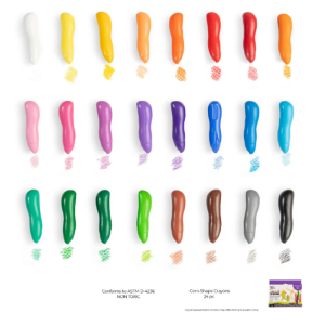 Sáp Màu Lụa Dầu Silky Crayon 24 Màu, bền chắc, không bám da tay