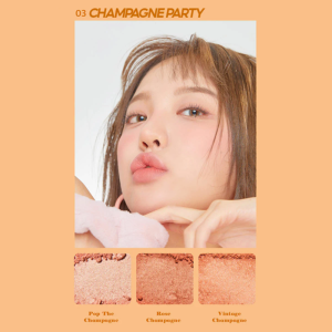 Má Hồng I’m Meme Afteenoon Tea Blusher Palette 3 Ô 11.4g Champagne Paty