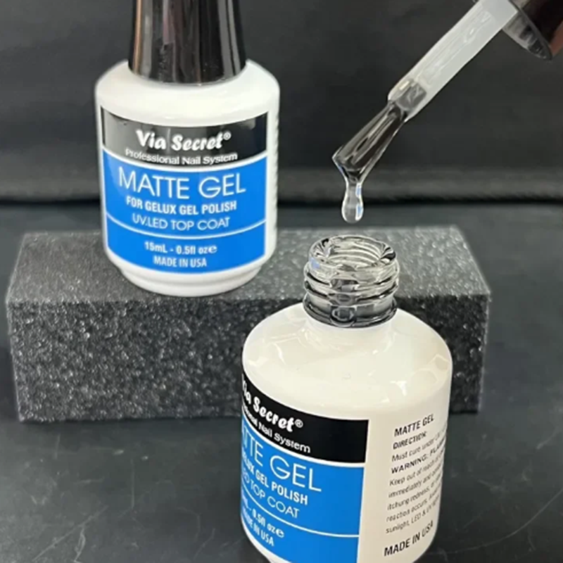 Top Lì Không Lem Via Secret Matte Gel 15ml