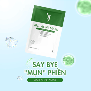 Mặt Nạ Yuejin Anti Acne Mask 25ml Xanh Lá, Giảm tiết bã nhờn, cân bằng độ ẩm, chống oxi hóa cho da