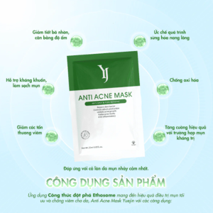 Mặt Nạ Yuejin Anti Acne Mask 25ml Xanh Lá, Giảm tiết bã nhờn, cân bằng độ ẩm, chống oxi hóa cho da