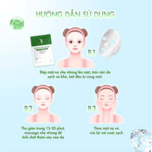 Mặt Nạ Yuejin Anti Acne Mask 25ml Xanh Lá, Giảm tiết bã nhờn, cân bằng độ ẩm, chống oxi hóa cho da
