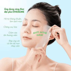 Mặt Nạ Yuejin Anti Acne Mask 25ml Xanh Lá, Giảm tiết bã nhờn, cân bằng độ ẩm, chống oxi hóa cho da