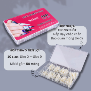 Móng Tip Nhọn Via Secret Hộp 500pcs