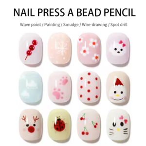 Bút Bấm Cọ Bi Lorossi, Bút Vẽ móng, 4 kích cở đầu hạt (0.6, 0.8, 1.0, 2.0)