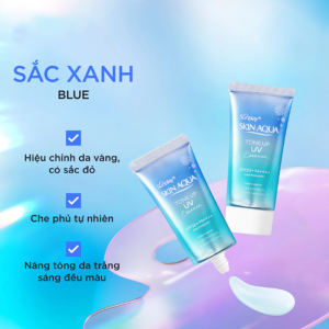 Kem Chống Nắng Sunplay Skin Aqua 50g Tone Up Uv Essence Blue