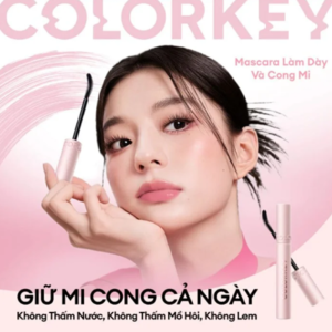 Mascara Colorkey Volumizing & Curling 6g, Làm dài mi, cong và dày tự nhiên, lâu trôi, giữ mi cong suốt cả ngày