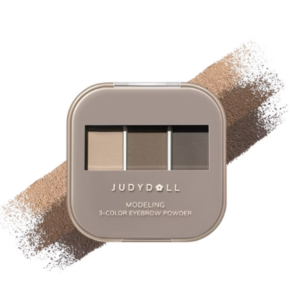 Bột Mày Judydoll 3 Ô 2.7g #02, Kết cấu bột mịn, mềm mại, dễ tán cho đôi lông mày hoàn hảo