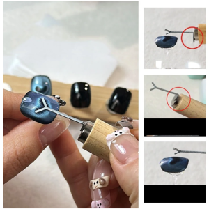 Que Sắt Tạo Mắt Mèo Tim Cho Móng