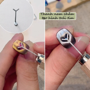 Que Sắt Tạo Mắt Mèo Tim Cho Móng