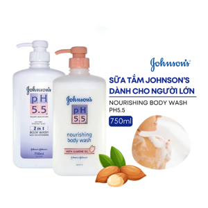 Sữa Tắm Johnson's Ph5.5 750ml, cấp ẩm cho da, bảo vệ làn da mỗi ngày