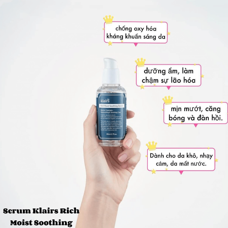 Tinh Chất Klairs Rich Moist 80ml Dưỡng Ẩm Sâu Cho Da