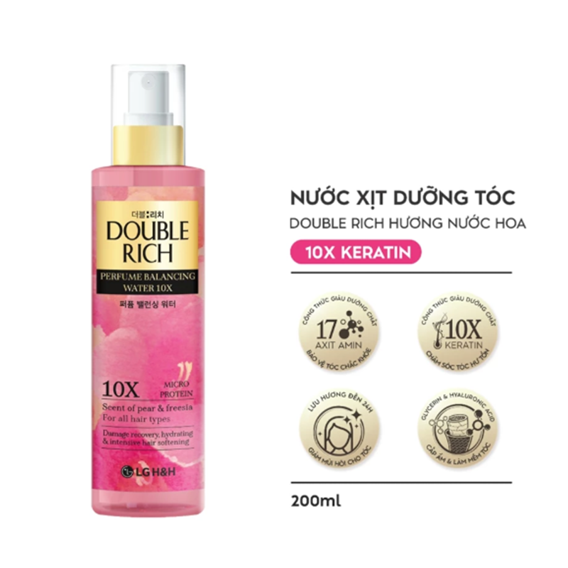 Xịt Dưỡng Tóc Double Rich 200ml Hương Hoa