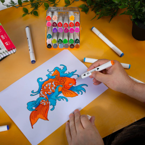 Bút Lông Vẽ 2 Đầu Mont Marte Double-ended Art Markets In Case