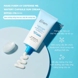 Kem Chống Nắng Make P:rem 50ml, giữ cho làn da thoáng mịn suốt ngày dài