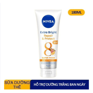 Sữa Dưỡng Thể Hỗ Trợ Dưỡng Trắng Da Ban Ngày & Đêm Nivea Extra Bright Body Serum