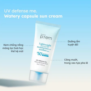 Kem Chống Nắng Make P:rem 50ml, giữ cho làn da thoáng mịn suốt ngày dài