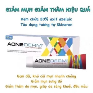 Kem Trị Mụn Acne-derm Kwas Azelainowy 20% 20g, Giảm mụn, mờ thâm