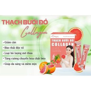 Thạch Bưởi Giảm Cân N-collagen Hộp 15 Gói Kèm Detox