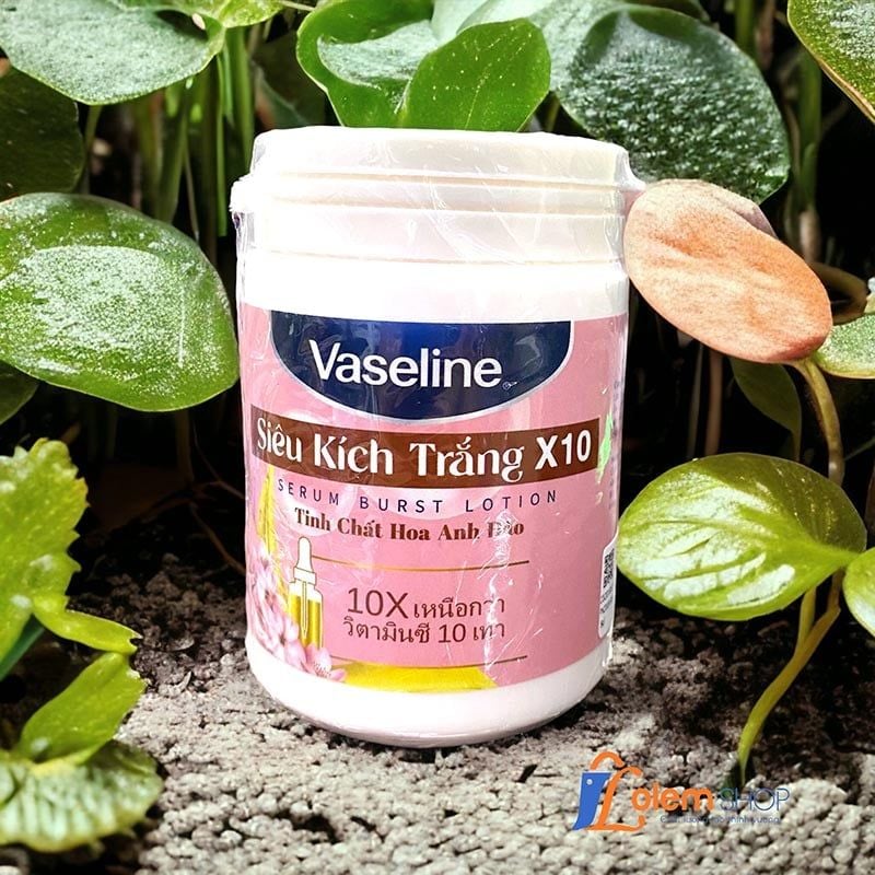 Kích Trắng Vaseline 10x 200g Hồng