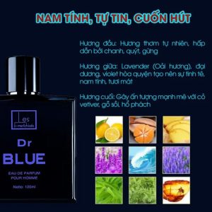 Nước Hoa Nam Les Frenchises 120ml Dr Blue Xanh Dương