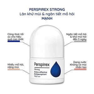 Lăn Khử Mùi Perspirex Roll-on 20ml, Giảm Hôi Nách Hiệu Quả, Giảm Đến 90% Lượng Mồ Hôi