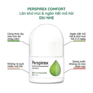 Lăn Khử Mùi Perspirex Roll-on 20ml, Giảm Hôi Nách Hiệu Quả, Giảm Đến 90% Lượng Mồ Hôi