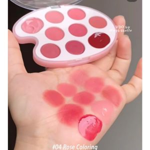 Bảng Son Má Hồng Dasique Mood Painting Lip & Cheek Palette 6g 9 Ô #4 Rose Coloring