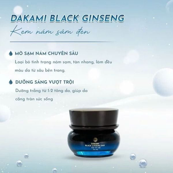 Kem sâm đen Dakami Black Ginseng - Làm mờ nếp nhăn, ngăn ngừa lão hóa, giúp da trắng sáng
