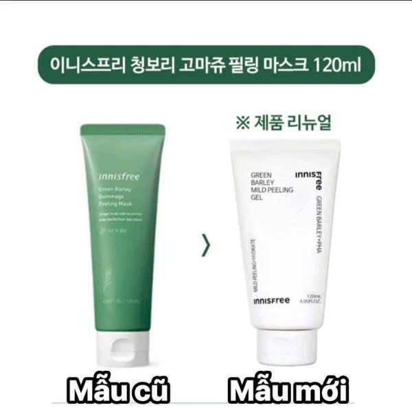Tẩy Tế Bào Chết Innisfree 120ml Green Barley Mild Peeling Gel Lúa Mạch (mới)